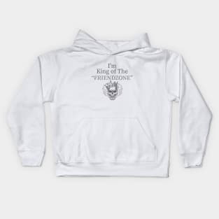 I'm The King og The FRIENDZONE,Skull King Crown Kids Hoodie